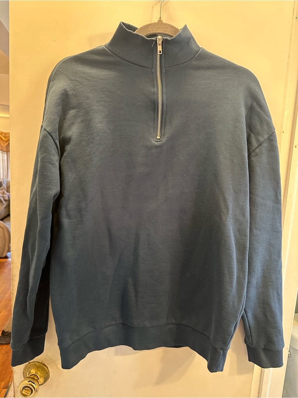 Asics Men's Navy Zip-Up Sweater